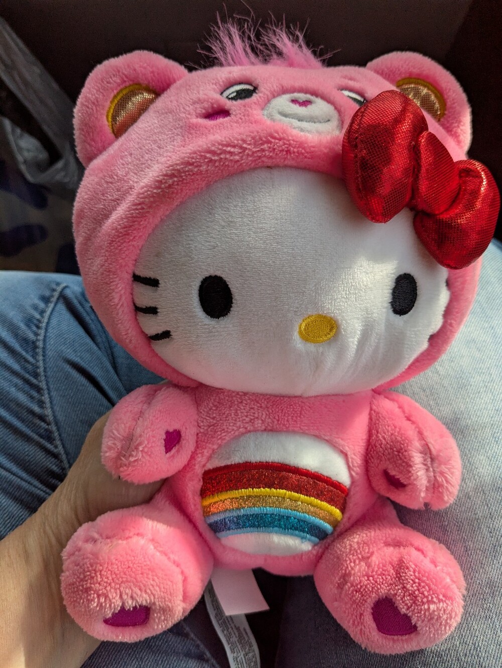 Hello Kitty- Care Bear Collaboration Plush Toy